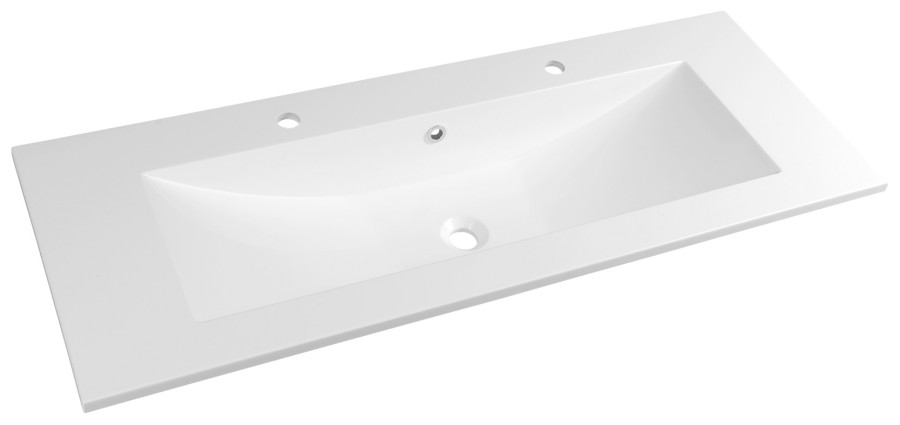 YUKON dvojumyvadlo, litý mramor, 120x45cm, bílá YU122